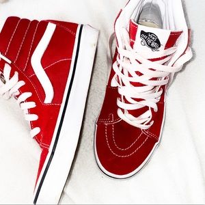 Red high top vans